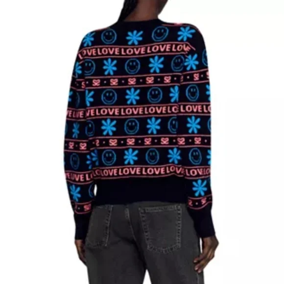 Sandro Smiley wool/ cashmere crewneck - Picture 2 of 7